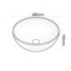 Round Shaped Modern Wash Basin Countertop Glass Bathroom Sinks With Water Faucet