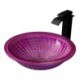 For Hotel Luxury Vessel Sink Bathroom Crystal Glass Wash Basin