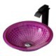 For Hotel Luxury Vessel Sink Bathroom Crystal Glass Wash Basin