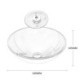 Tempered Glass Vessel Sink with Waterfall Tap Round Countertop Sink and Faucet Set