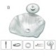 Wave Shape Glass Basin Bathroom Countertop Waterfall Vessel Sink Tap Sink and Faucet Set