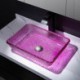 Above Counter Bathroom Wash Basin Square Crystal