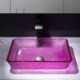 Above Counter Bathroom Wash Basin Square Crystal