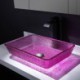 Above Counter Bathroom Wash Basin Square Crystal