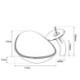 Modern Fashion Oval Red Tempered Glass Vessel Sink with Mounting Ring for Waterfall Faucet and Water Drain Set