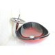 Modern Fashion Oval Red Tempered Glass Vessel Sink with Mounting Ring for Waterfall Faucet and Water Drain Set