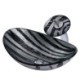 Yuanbao Special Stripes Basin Tempered Glass Vessel Sink with Waterfall Faucet