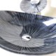 Oval Tempered Glass Bathroom Sink with Waterfall Faucet, Drain, and Mounting Ring