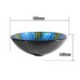 Faucet Set with Modern Fashion Round Blue Tempered Glass Basin Mounting Ring