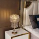 Decorative Nightstand Lamp With Elegant Shade For Bedroom Crystal Bedside Table Lamp