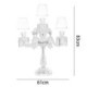 Modern Luxurious Candelabra Table Lamp 3 Light K9 Crystal Table Lamp For Bedroom