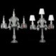 Modern Luxurious Candelabra Table Lamp 3 Light K9 Crystal Table Lamp For Bedroom