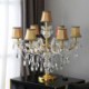 Gold Desk Lamp With Elegant Crystal Shade Hotel Gorgeous Bedside Crystal Table Lamp