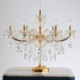 Gold Desk Lamp With Elegant Crystal Shade Hotel Gorgeous Bedside Crystal Table Lamp