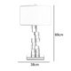 Fabric Lamphade Bedroom Study Desk Reading Light Modern Glass Table Lamp Stacked Glass Cubes