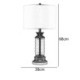 Fabric Lamphade Desk Lamp Bedroom Study American Glass Table Lamp