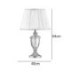 Fabric Lamphade Desk Lamp Bedroom Study Reading Light Crystal Table Lamp