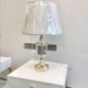 Fabric Lamphade Desk Lamp Bedroom Study Reading Light Crystal Table Lamp