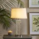 Fabric Lamphade Desk Lamp Bedroom Study Creative Crystal Table Lamp