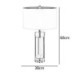 Fabric Lamphade Bedroom Study Desk Reading Lamp Modern Crystal Table Lamp