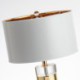 Fabric Lamphade Bedroom Study Desk Reading Lamp Modern Crystal Table Lamp