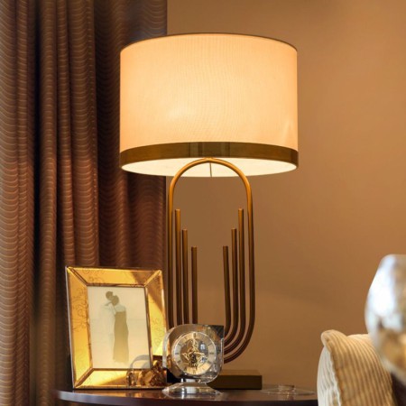 Paper Clip Desk Lamp Study Bedside Decoration Lamp Modern Golden Table Lamp