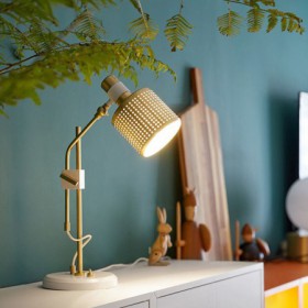 Gold Desk Reading Lamp Bedroom Study Modern Simple Metal Table Lamp