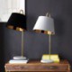 Black / White Minimalist Iron Table Lamp with Marble Base Desk Lamp Study Bedroom