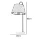 Black / White Minimalist Iron Table Lamp with Marble Base Desk Lamp Study Bedroom