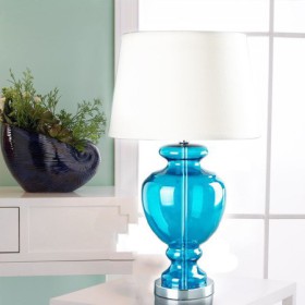 Bedroom Living Room Simple Glass Table Lamp Desk Bedside Lamp