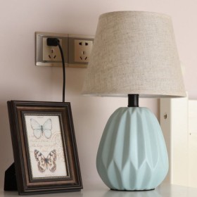 Contemporary Reading Lamp Study Room Living Room Minimalist Macaron Ceramic Table Lamp