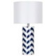 Blue And White Waves Counter Lamp Bedroom Living Room Contemporary Ceramic Table Lamp