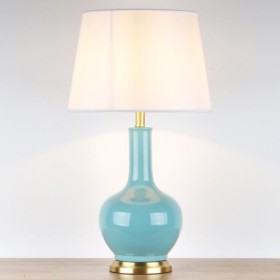 Solid Color Glazed Ceramic Counter Lamp Bedroom Living Room Modern Simple Ceramic Table Lamp