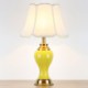 Solid Color Glazed Ceramic Counter Lamp Bedroom Living Room Modern Simple Ceramic Table Lamp