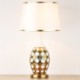 Simple Reading Lamp Bedroom Living Room Contemporary Electroplating Ceramic Table Lamp