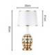 Simple Reading Lamp Bedroom Living Room Contemporary Electroplating Ceramic Table Lamp