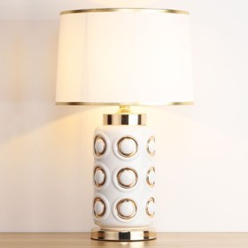 Dots Ceramic Table Lamp Bedroom Living Room Simple Reading Lamp