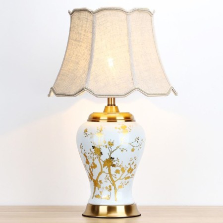 Flower Tree Counter Lamp Bedroom Living Room Modern Simple Ceramic Table Lamp