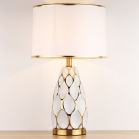 Net Shaped Counter Lamp Bedroom Living Room Modern Ceramic Table Lamp