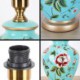 Bedroom Living Room Modern Ceramic Table Lamp Flower And Animal Pattern Counter Lamp