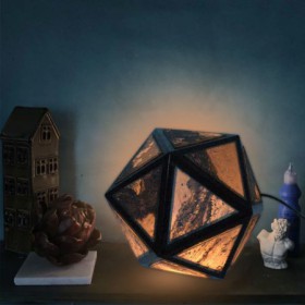 3D Translucent Design Lamp Bedroom Restaurant Modern Diamond Shaped Table Lamp