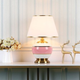 Ceramic Base Light Desk Lamp Bedroom Living Room Lighting Modern Simple Table Lamp
