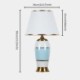 Ceramic Base Lamp Bedroom Study Lighting Modern Table Lamp Creative Desk Light