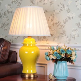 Yellow Blue Red Ceramic Table Beside Table Lamp