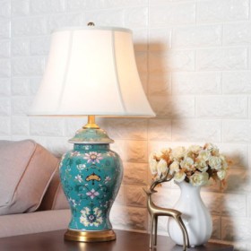 Ceramic Base Lighting Living Room Bedroom Light Emboss Glaze Lamp Contemporary Table Lamp