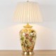 Flower Bird Glaze Lamp Ceramic Base Lighting Living Room Bedroom Light Modern Table Lamp