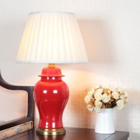 Classical Flow Glaze Light Ceramic Base Lamp Bedroom Living Room Light Modern Table Lamp