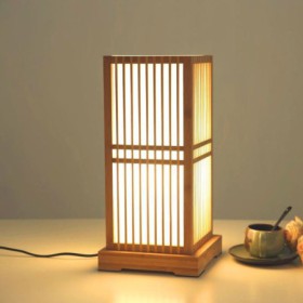 Creative Bamboo Desk Lamp Bedroom Study Room Decorative Lighting Square Table Lamp
