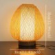 Bedside Hand Woven Lighting Simple Table Lamp Egg Shape Bamboo Desk Lamp