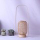 Modern Round Bamboo Lantern Writing Desk Decorative Light Simple Table Lamp